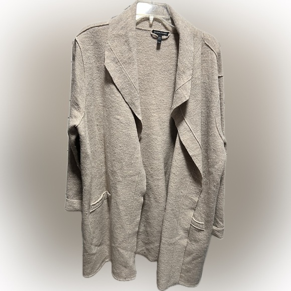Eileen Fisher Sweaters - Eileen Fisher Cozy Tan Open Front Cardigan